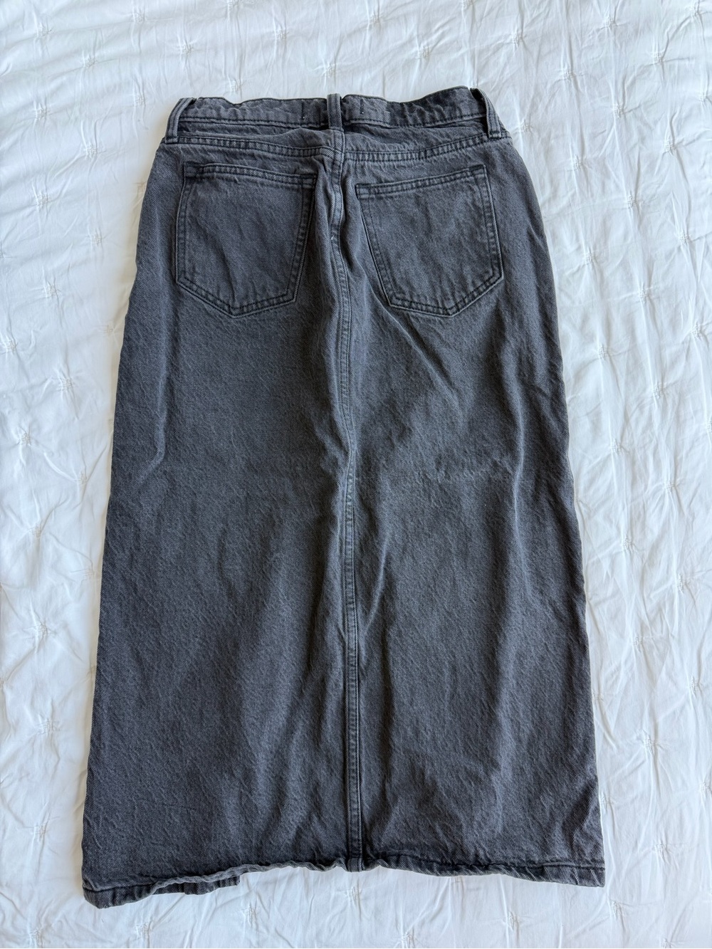 Abercrombie & Fitch Black Washed Denim Midi Skirt - Picture 3 of 3